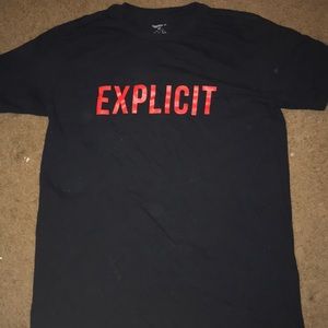 Black explicit t- shirt by forever 21